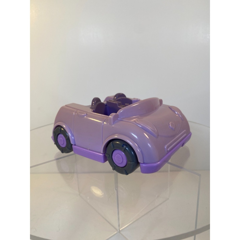 Fisher Price Little People PURPLE CAR CONVERTIBLE With Hitch